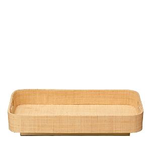 Shop Jamie Young Utopia Footed Tray In Natural