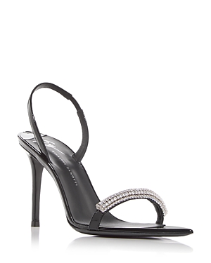 Shop Giuseppe Zanotti Women's Intriigo Galassia Embellished Slingback High Heel Sandals In Black