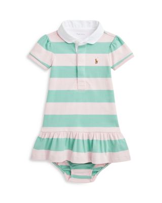 Ralph Lauren - Girls' Striped Cotton Rugby Dress & Bloomer - Baby