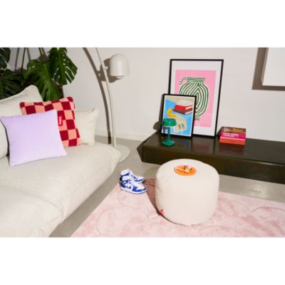 Point Ribbed Cord Pouf