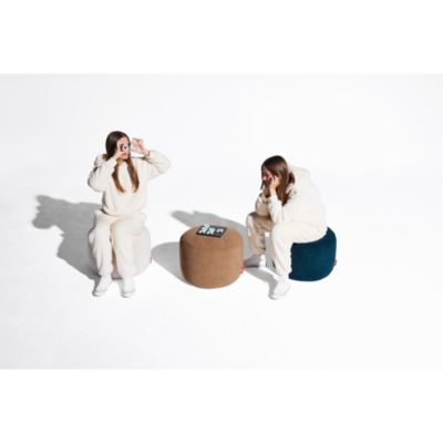 Point Ribbed Cord Pouf