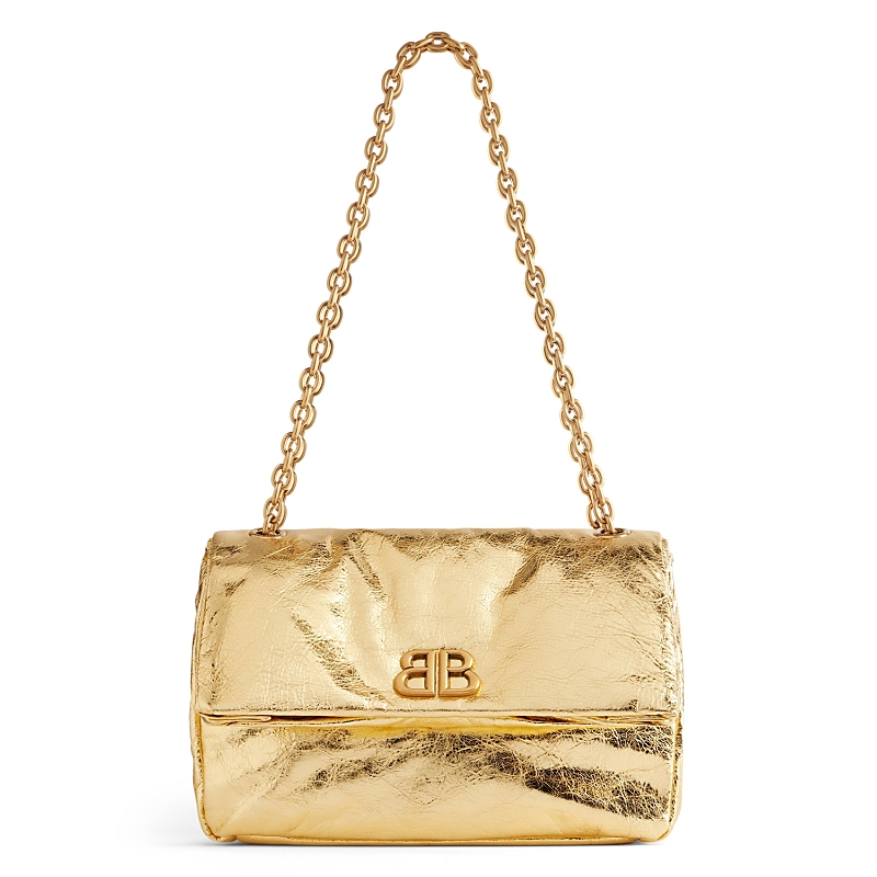 Balenciaga Monaco Small Chain Bag Metallized
