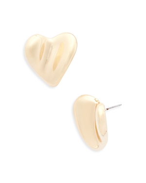 Shop Aqua Heart Stud Earrings In 14k Gold Plated - 100% Exclusive