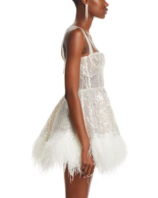 Mademoiselle Beaded Bustier Mini Dress