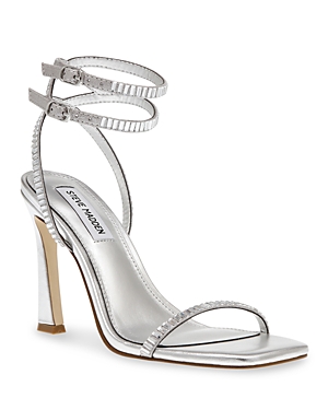 STEVE MADDEN WOMEN'S THIERRY ANKLE STRAP EMBELLISHED HIGH HEEL SANDALS