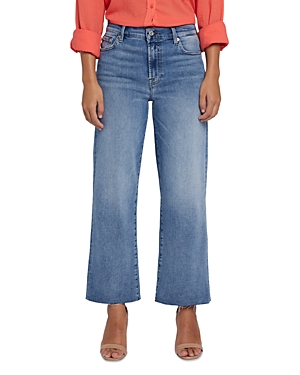 Shop 7 For All Mankind High Rise Cropped Wide Leg Alexa Jeans In Heidi