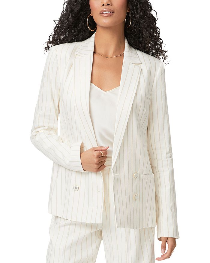 PAIGE Rosette Pinstripe Blazer Bloomingdale's