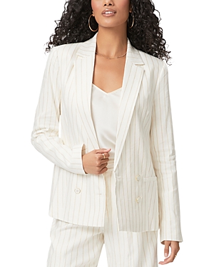 Paige Rosette Pinstripe Blazer In Afterglow/gold