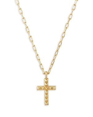 Shop Kendra Scott Jada Cross Short Pendant Necklace In 14k Gold Plated, 16