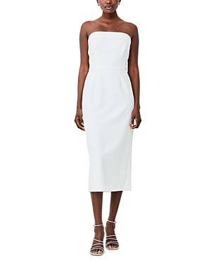 French Connection Echo Crepe Strapless Midi Dress