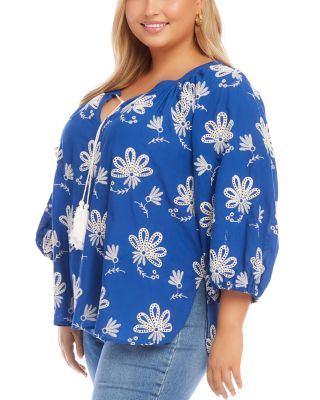 Embroidered Tassel Top