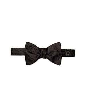 Shop Eton Paisley Silk Bow Tie In Black
