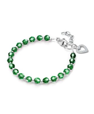 Children's Sterling Silver Birthstone Crystal Bracelet Girls' 6.25" Bracelet