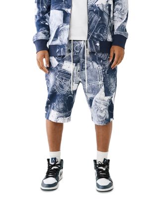 True Religion Drawstring Allover Print Shorts