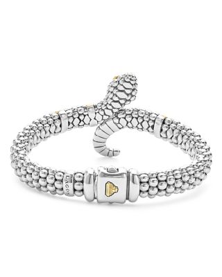 18K Yellow Gold & Sterling Silver Rare Wonders Caviar Bead Snake Bracelet