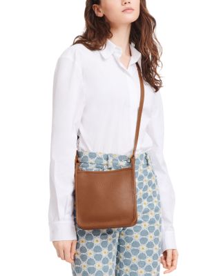 Le Foulonn&eacute; Small Zip Leather Crossbody