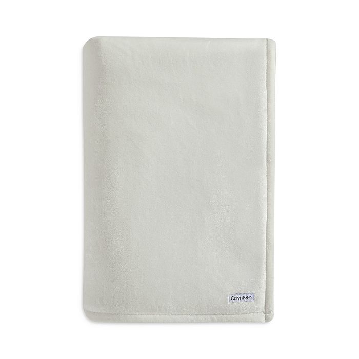 Calvin Klein Core Plush Solid Blanket, Queen In Ivory