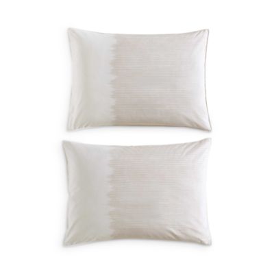 Ikat Pinstripe Cotton Percale 3 Piece Comforter Set, King