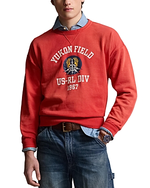 Shop Polo Ralph Lauren Vintage Fit Fleece Graphic Sweatshirt In Red