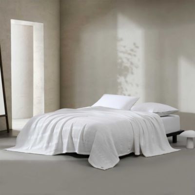 Waffle Stripe Cotton Blanket, King