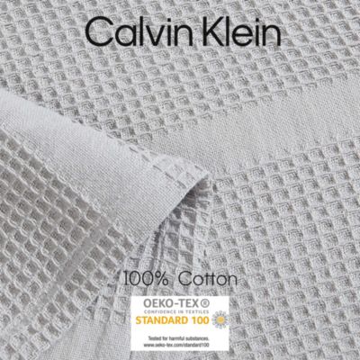 Waffle Stripe Cotton Blanket, King