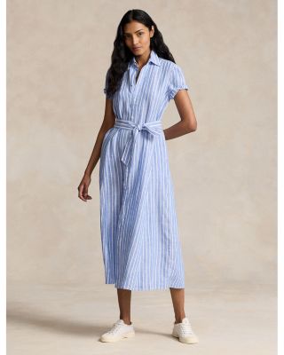ralph lauren striped linen shirt dress White Striped Linen Shirt Ralph Lauren Striped Shirtdress Ralph Lauren Ralph  Lauren Striped Linen Shirt Dress Bloomingdale's