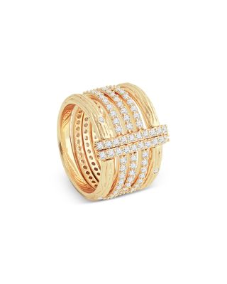 Enchanted Forest Multi Stack Ring in 18K Gold Plated