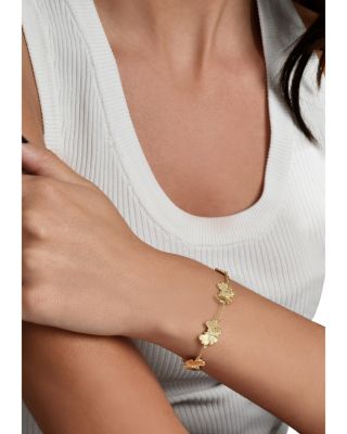 Butterfly Station Bracelet in 18K Gold Plated 