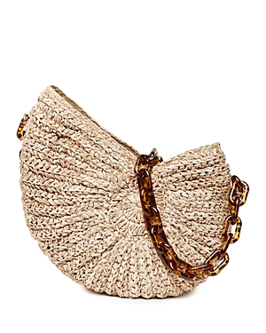 The Cesi Conch Shopper Raffia Shoulder Bag