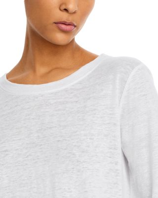 Linen Crewneck Long Sleeve Tee