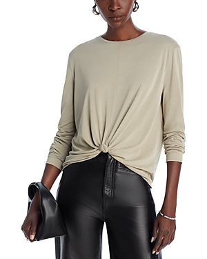 Rag & Bone Jenna Knot Hem Tee In Sage