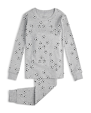 Shop Petit Lem Boys' Soccer Print Pajama Set - Little Kid In Heather Gray