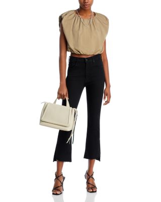 The Insider High Rise Crop Step Fray Bootcut Jeans in Not Guilty