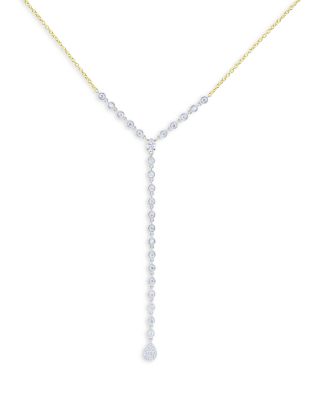 Meira T - 14K White & Yellow Gold Diamond Lariat Necklace, 18"