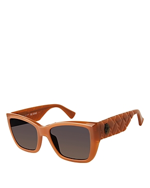 Shop Kurt Geiger Rectangle Sunglasses, 54mm In Brown/brown Gradient
