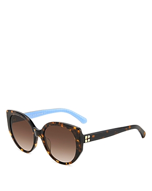 Shop Kate Spade New York Seraphina Cat Eye Sunglasses, 55mm In Havana/brown Gradient