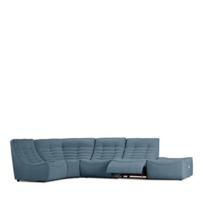 Trattino 5-Piece Power Reclining Fabric Sectional