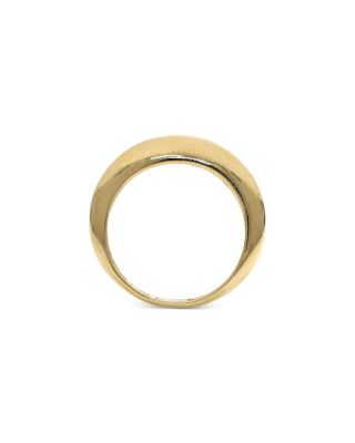 14K Yellow Gold Polished Mirror Ring