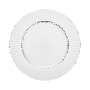 Fortessa Archie Set Of 4 Clear Dinner Plates In Clear