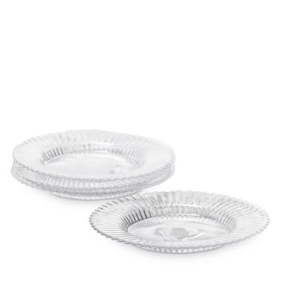 Archie Clear Dessert Plate, Set of 4