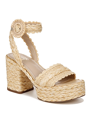 Shop Sam Edelman Women's Iliana Espadrille High Heel Platform Sandals In Summer Sand