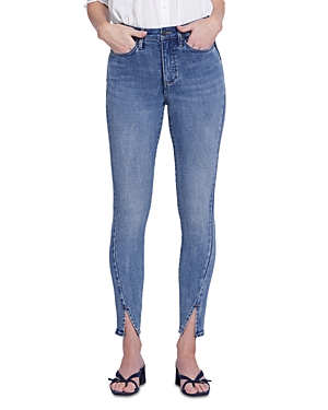 Shop Nydj Ami High Rise Ankle Slit Skinny Jeans In Sandybeach