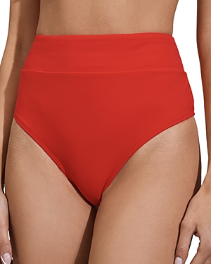 Shop Reiss Annie High Waisted Bikini Bottom In Red