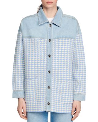 Sandro - Natan Mixed Media Cardigan Jacket
