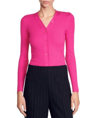 Sandro Gabrielle Rib Knit Cardigan