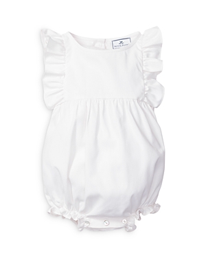 Shop Petite Plume Girls' Ruffled Romper - Baby In White