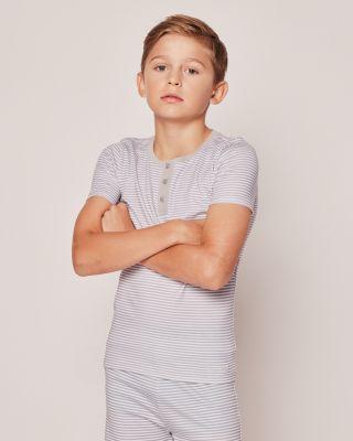 Unisex Pima Cotton Striped Short Set - Little Kid, Big Kid