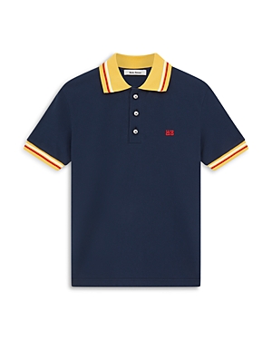 Shop Wales Bonner Sun Polo Shirt In Navy
