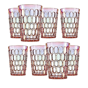 Godinger Rex Pink Highball Glasses, Set Of 8 In Multi