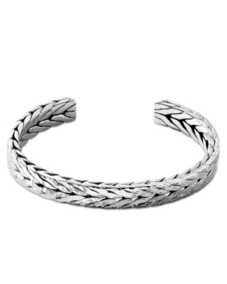 Sterling Silver Men's Hammered Cuff Bracelet